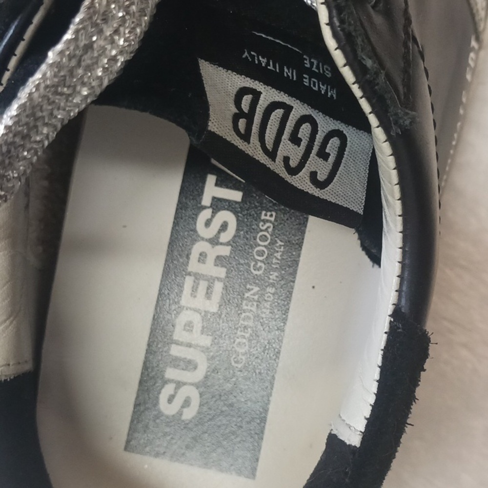 Golden Goose Black and Silver Sneakers - Picture 2 of 5